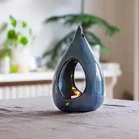 Mangeoire oiseaux céramique Goutte emaillée